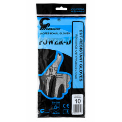 POWER D – rękawice antyprzecięciowe HPPE 4X43D rozmiar 9